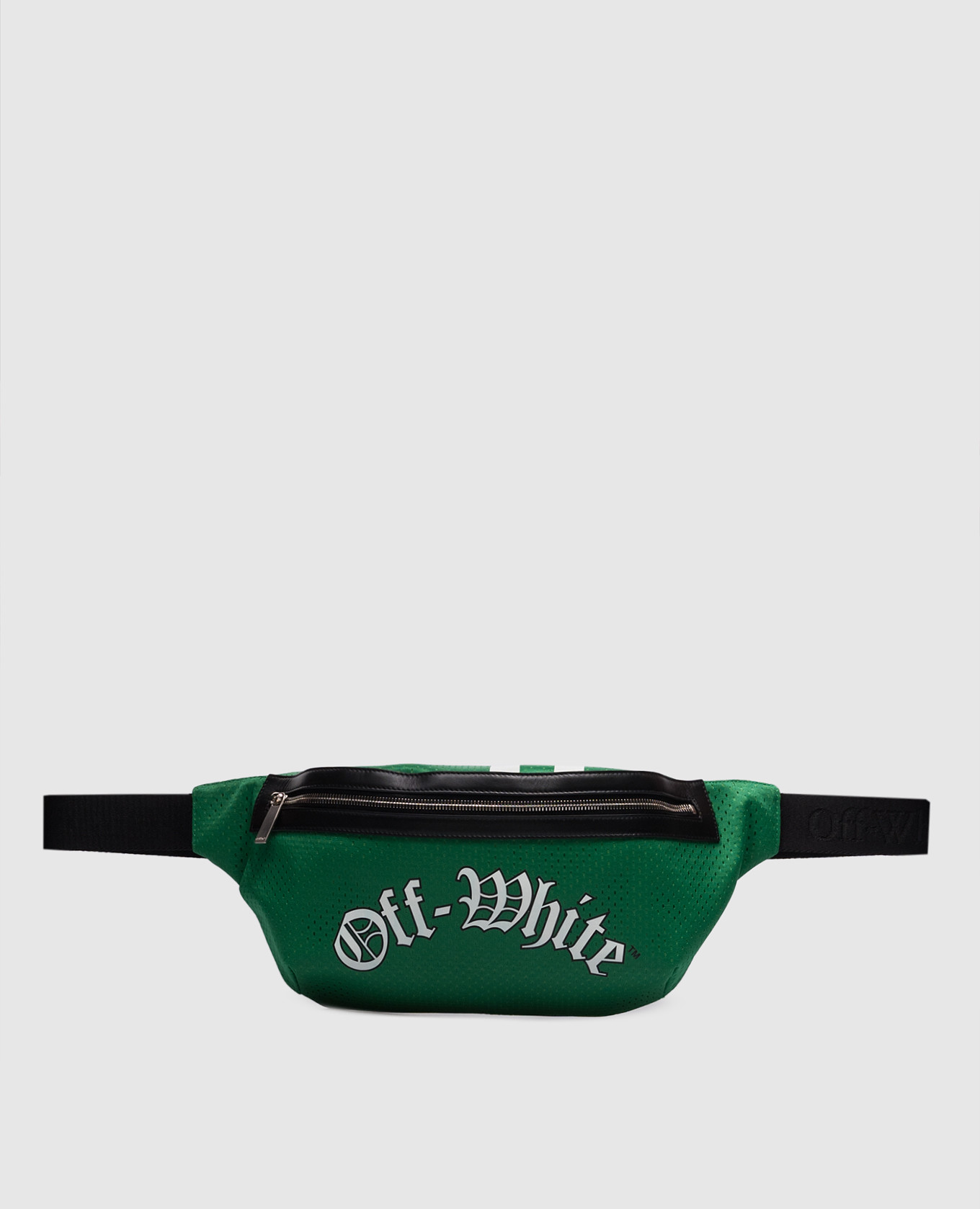

Green belt bag with logo print Off-White, Зеленый