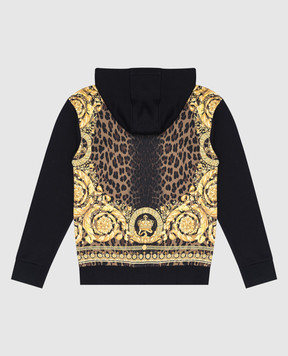 Versace Wild Barocco children's black hoodie 10175111A12577