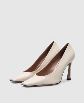 The Attico Beige patent leather shoes Juno 250WSH00846EEE056AA