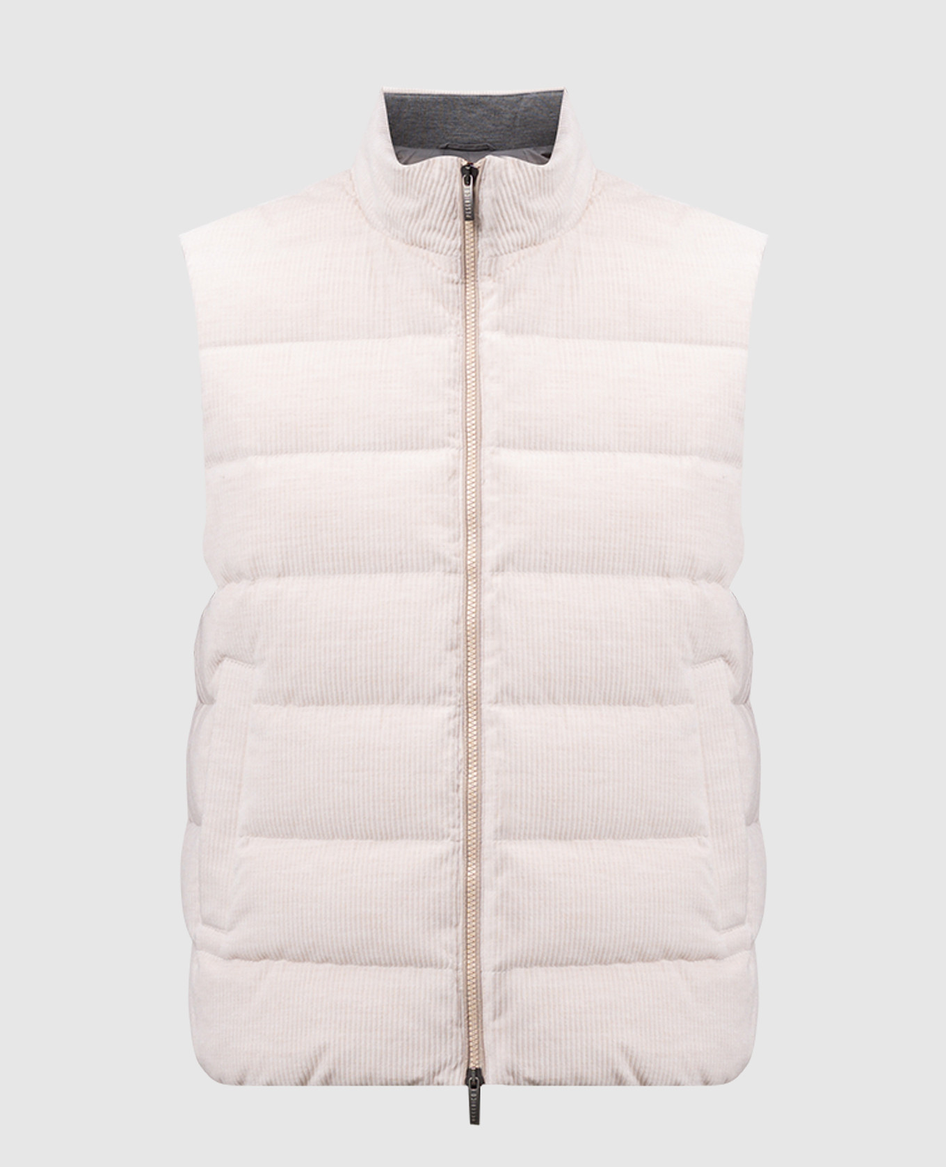 

Beige corduroy down vest Peserico