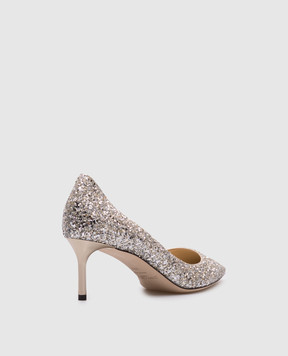Jimmy Choo Romy silver glitter shoes ROMY60CGF