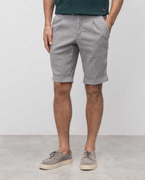 Enrico Mandelli Gray linen shorts GYMSHO5654