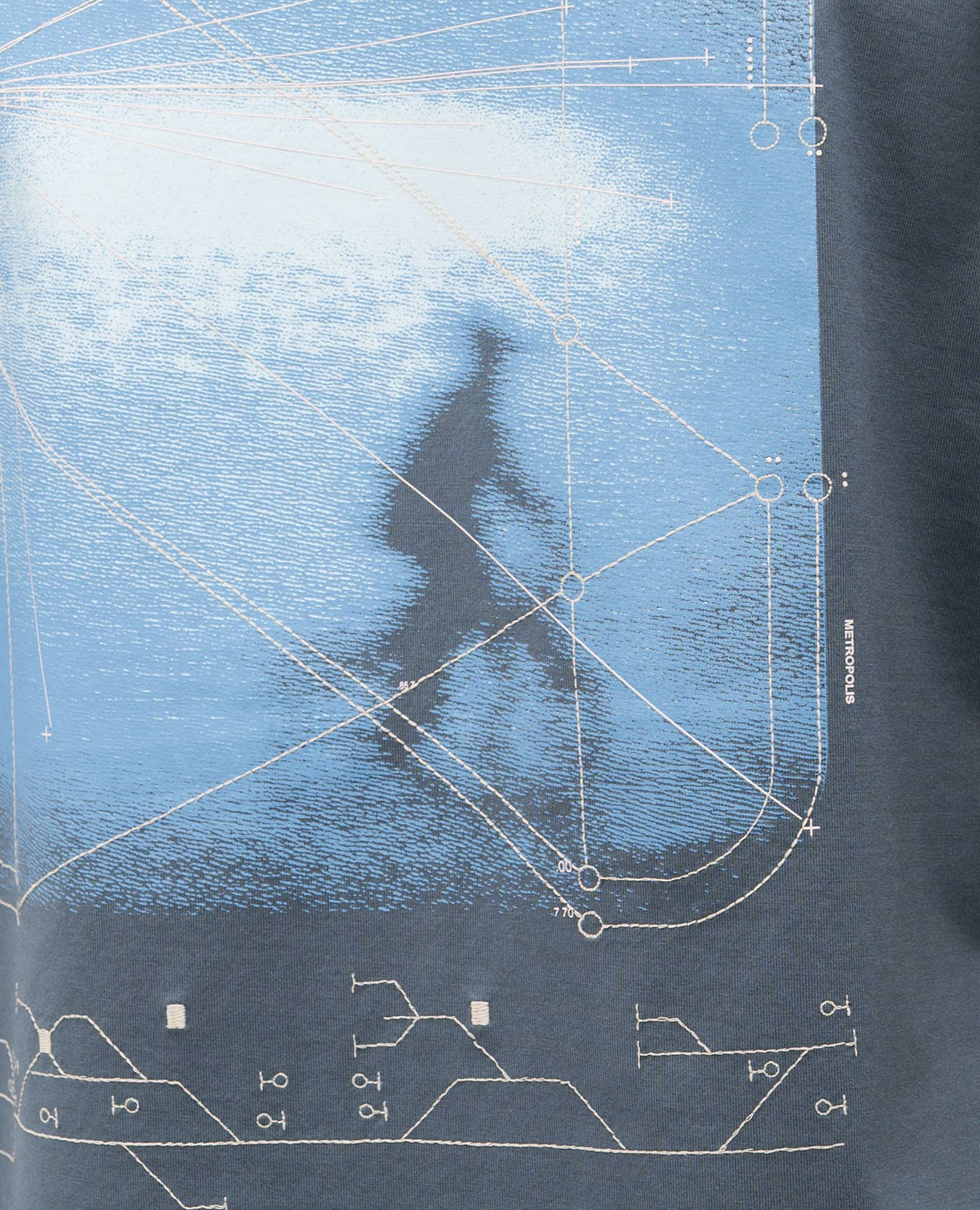 

Blue T-shirt with embroidered logo C.P. Company