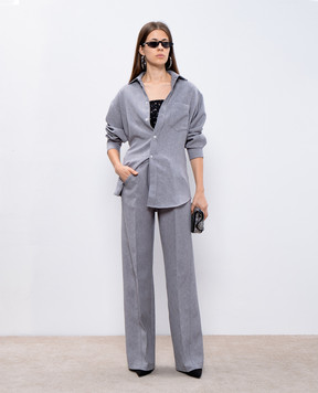 DARKPARK Gray Iris pants with logo patch WTR37FAC42
