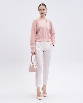 Twinset Pink cashmere and wool pullover 252TP3493