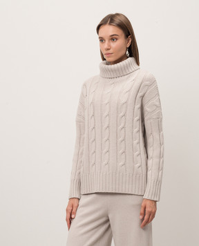Simonetta Ravizza Gray sweater MALAGA made of cashmere F04KN73T68TR
