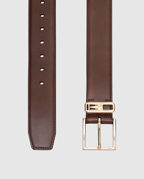 MooRER Brown leather belt LIVY LIVYSLY