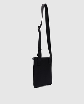 Serapian Black leather bag with logo print SRCCHMML679423Y001