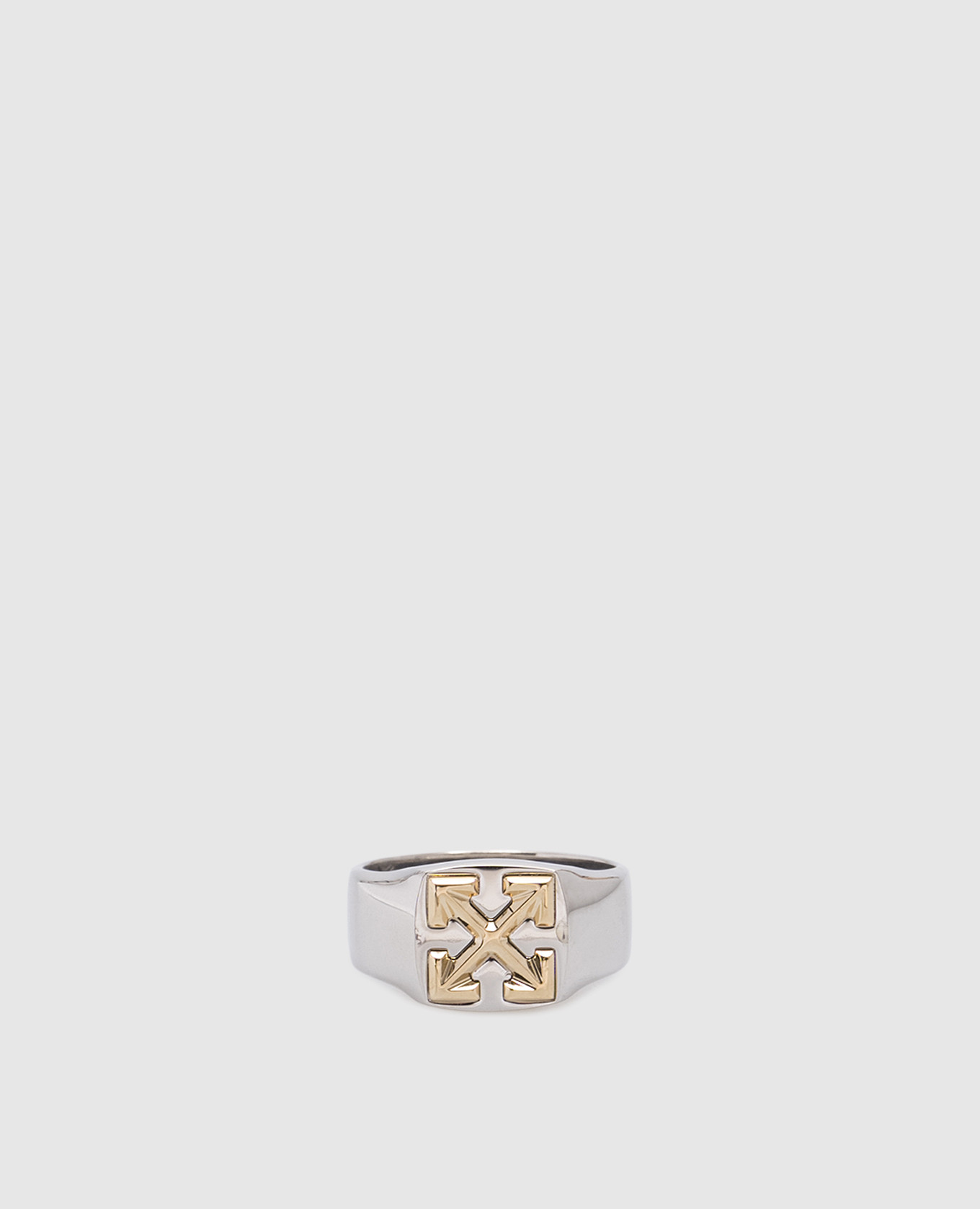 

Silver ring with logo Off-White