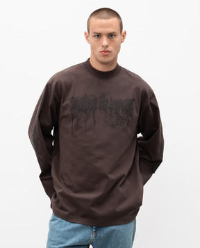 Vetements Brown long sleeve with print UCF76LS450C