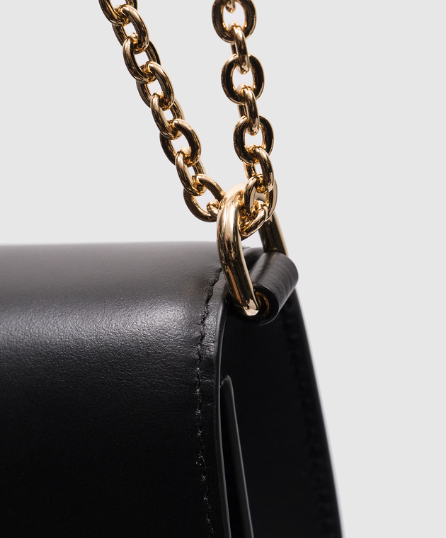 Dolce&Gabbana - Black leather crossbody bag 3.5 with metal logo