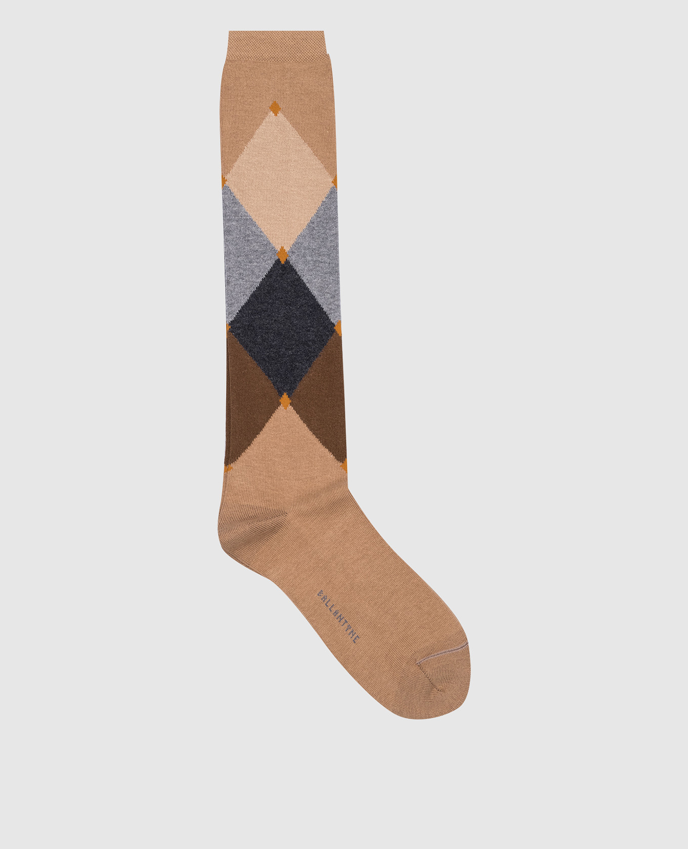 

Beige knee highs in a geometric pattern Ballantyne, Бежевый