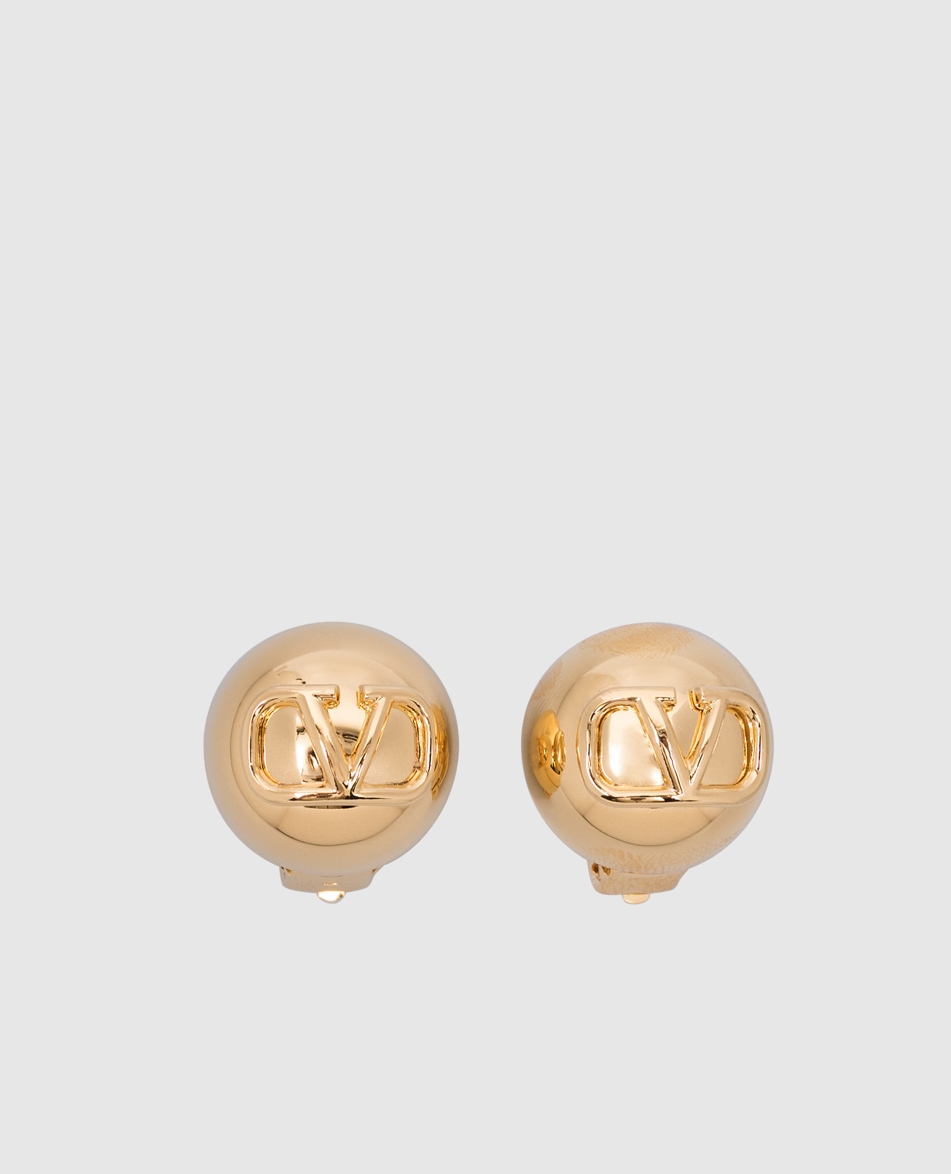 

Golden clip-on earrings with the Vlogo logo Valentino