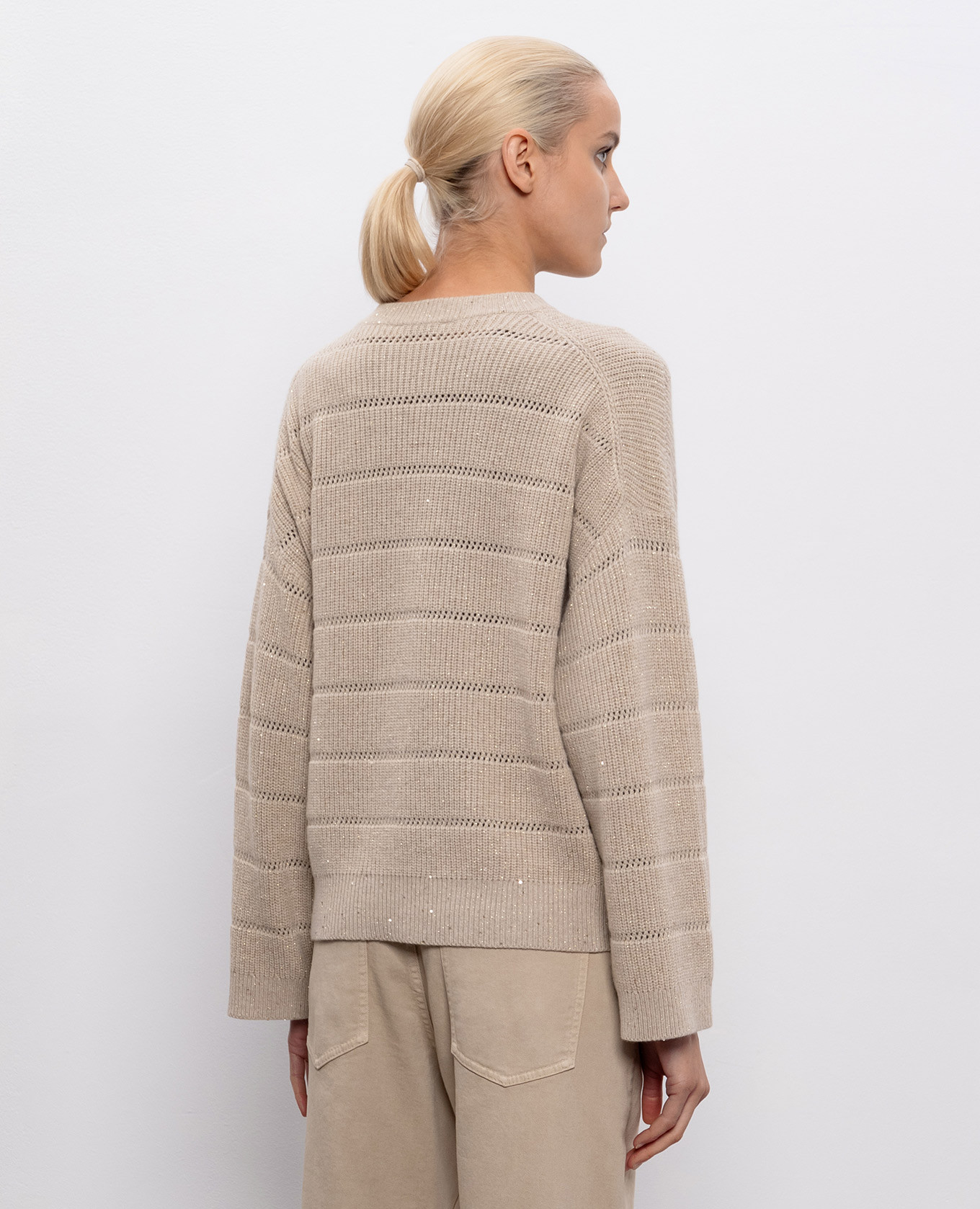 

Beige cashmere and silk sweater Brunello Cucinelli