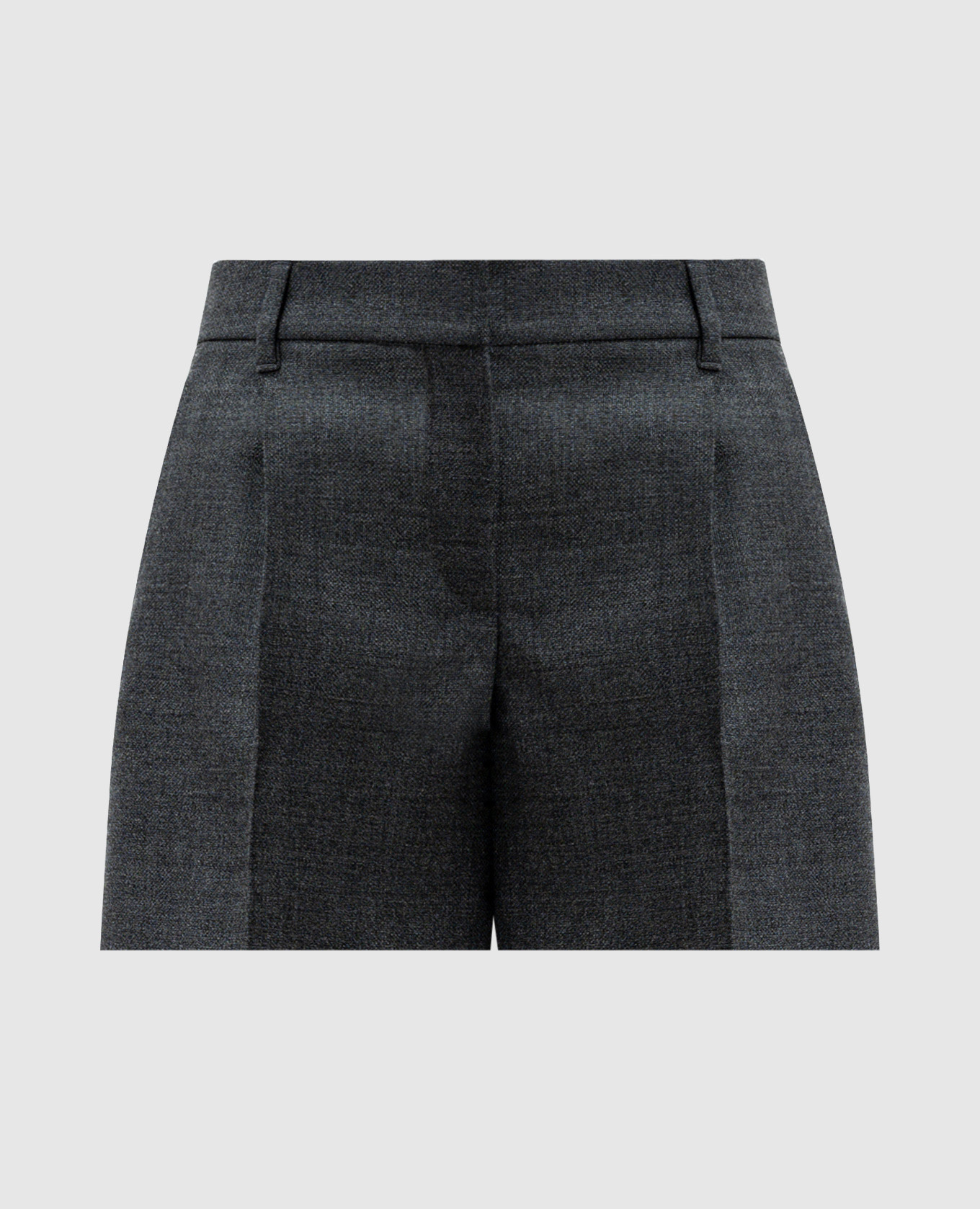 

Gray wool shorts with monil chain Brunello Cucinelli, Grey