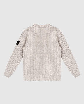 Stone Island Children's gray sweater with wool and cashmere K2S165100008S00M768
