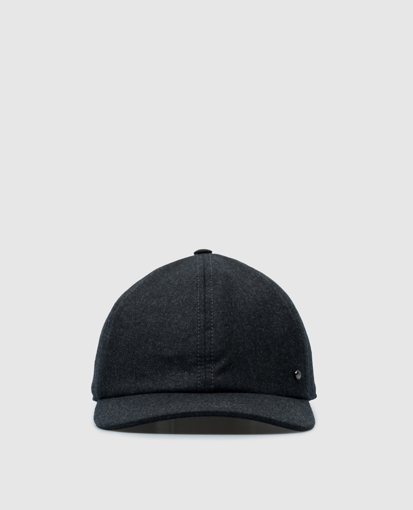 

Gray wool cap with logo Canali, Серый