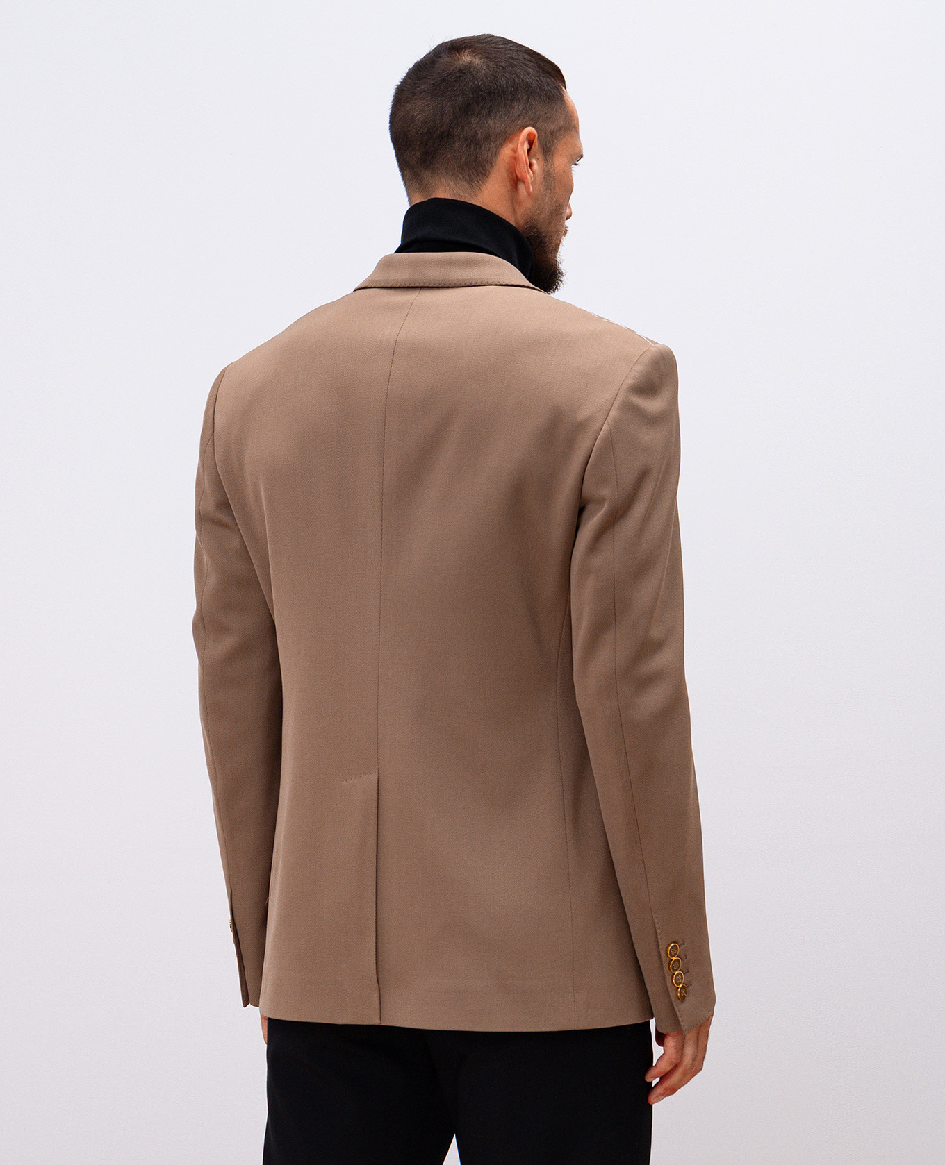 

Beige double-breasted jacket with wool Dolce&Gabbana