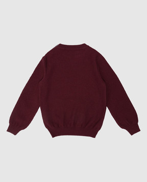 Stefano Ricci Children's burgundy cashmere sweater K808003GSYY16483