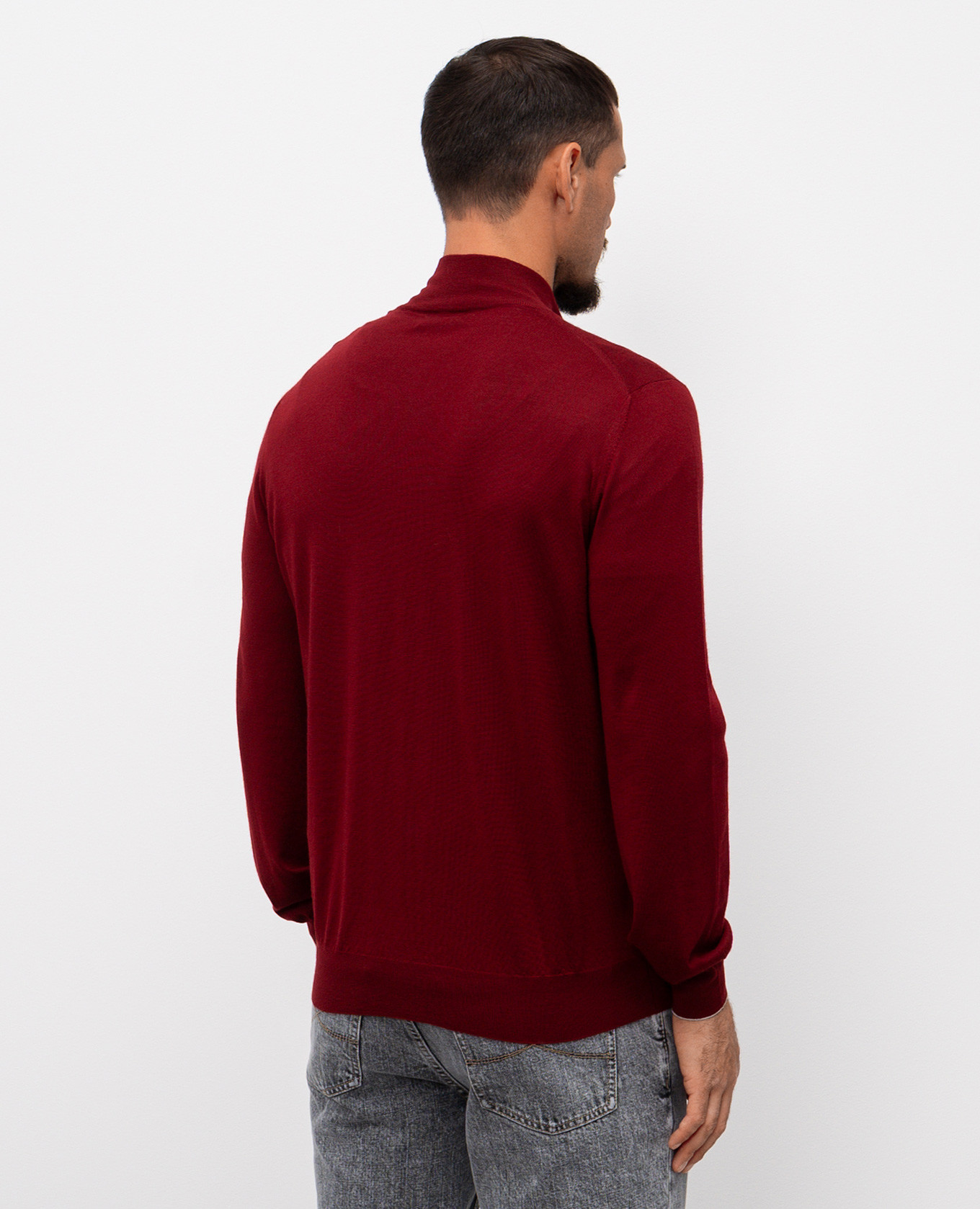 

Burgundy wool and cashmere cardigan Brunello Cucinelli