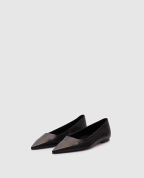 Aeyde Black leather ballet flats FLSNDP8FL130FW24800007