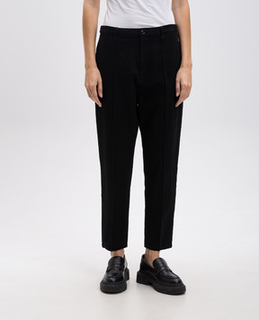 Y`S Yamamoto Black pants with linen YOP17300