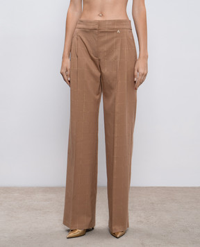 Twinset Beige pants with lurex 242AT2165