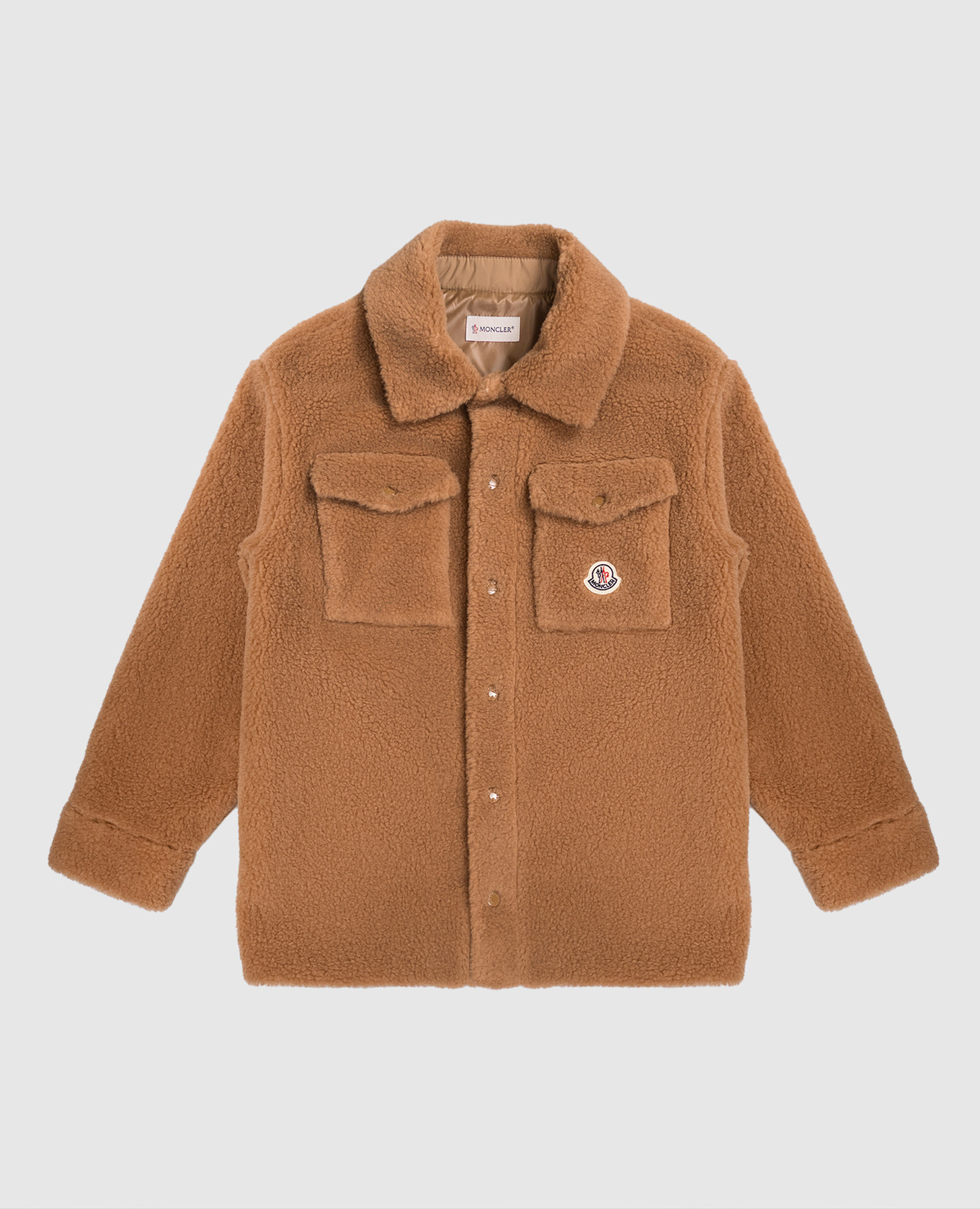 Children&#39;s brown shirt-style jacket Moncler ENFANT