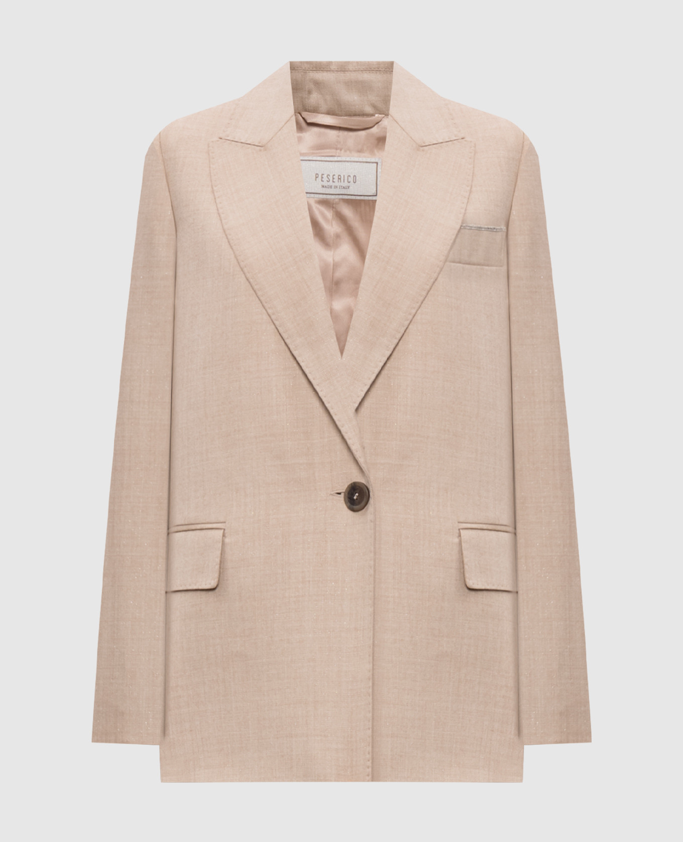 Beige wool jacket with lurex Peserico