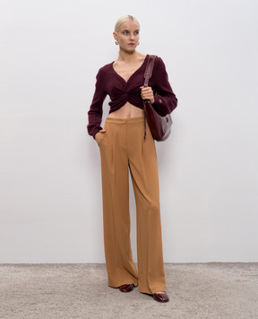 Twinset Brown pants with logo 252TP2284
