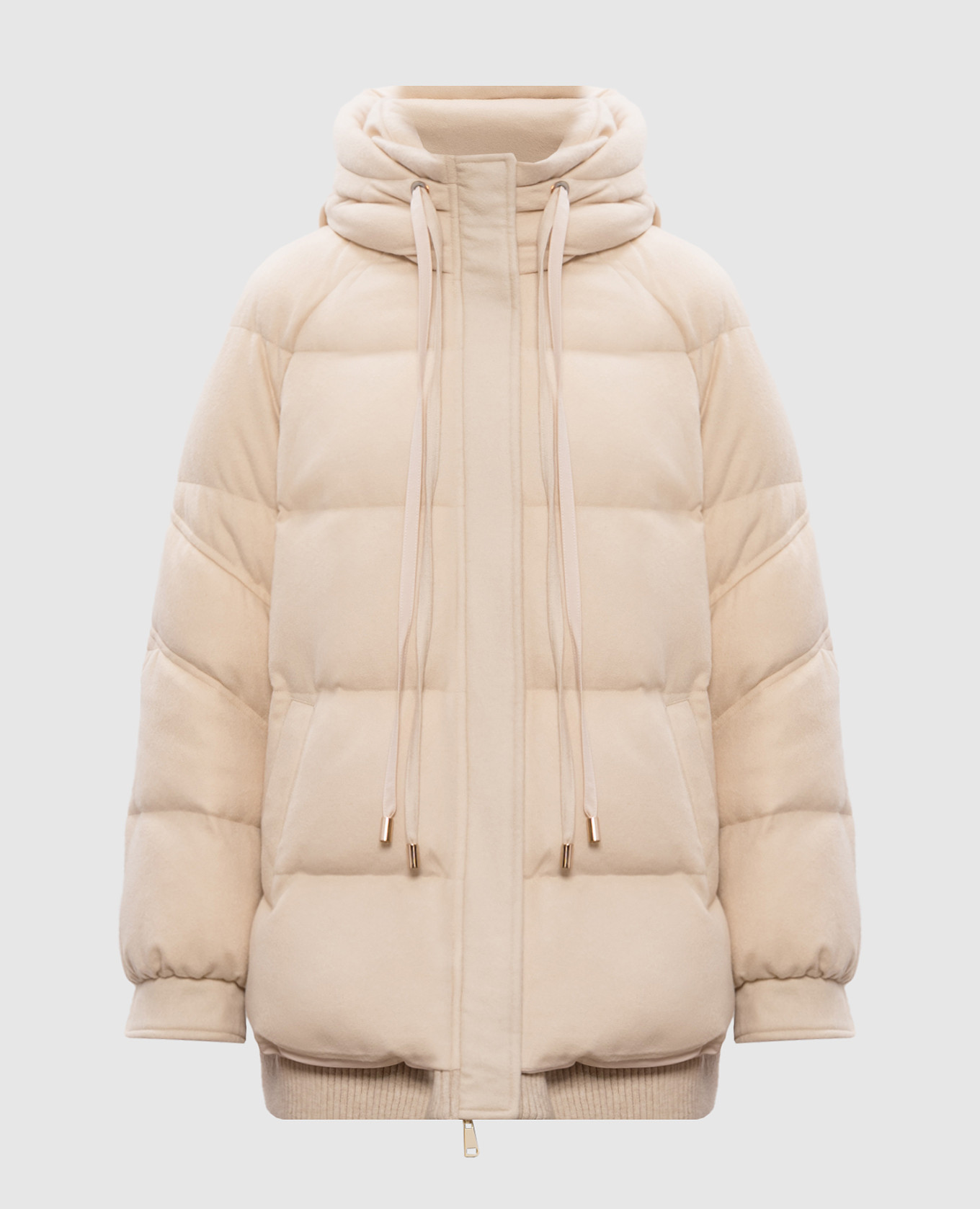 

Beige cashmere down jacket Be Florence