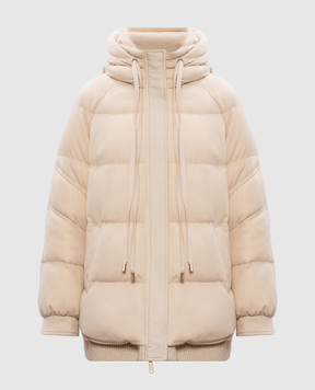 Be Florence Beige cashmere down jacket BE2518