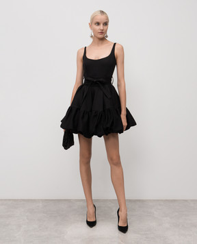 16Arlington Drina black mini dress with ruffles DMN632AW2501