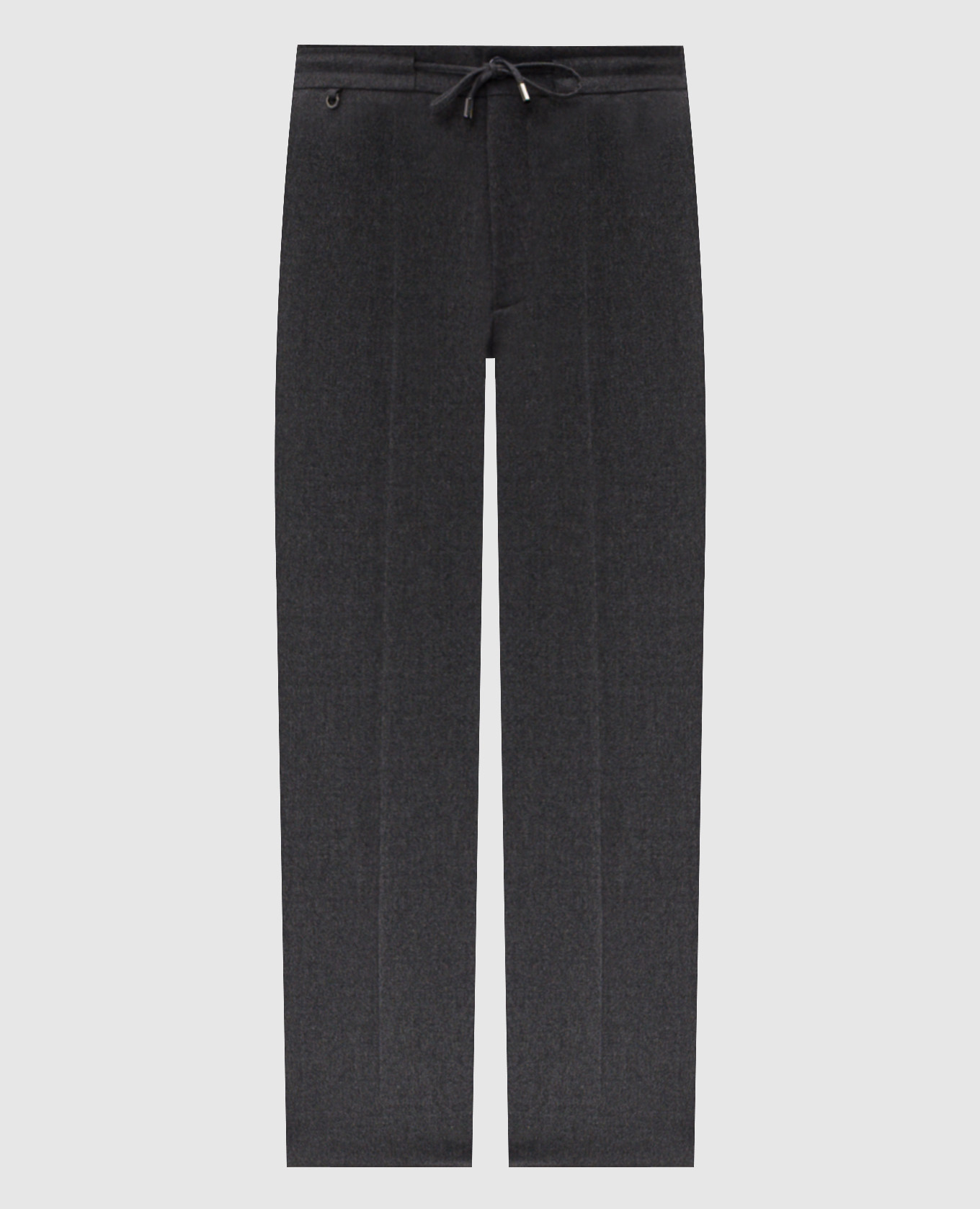 Grey cashmere trousers with monogram logo Stefano Ricci