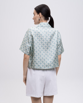 AMIRI Green MA QUAD silk blouse AWSTCA1030