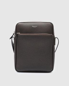 Serapian Brown leather bag with logo SRCCHMML679919Y224