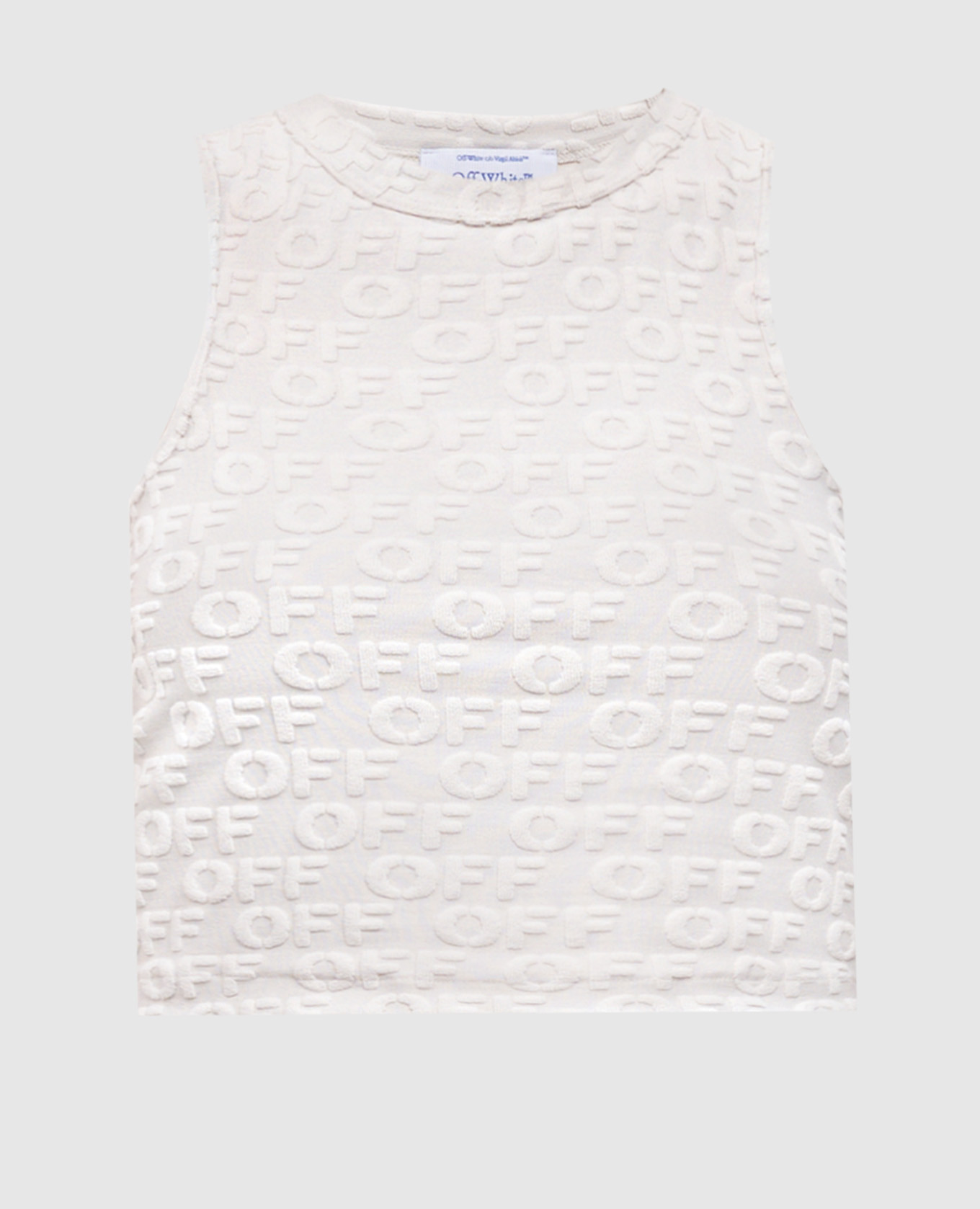

Beige top with logo pattern Off-White