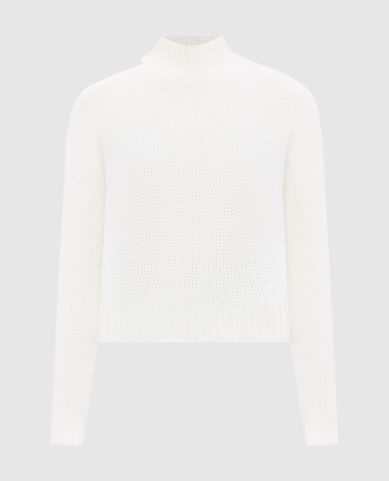White angora turtleneck sweater peserico