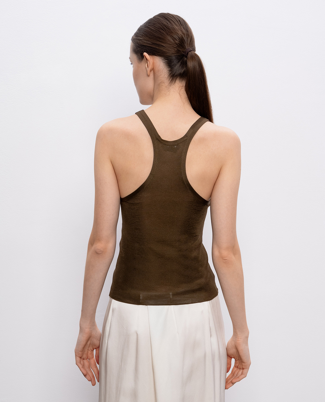 

Khaki silk top Tom Ford