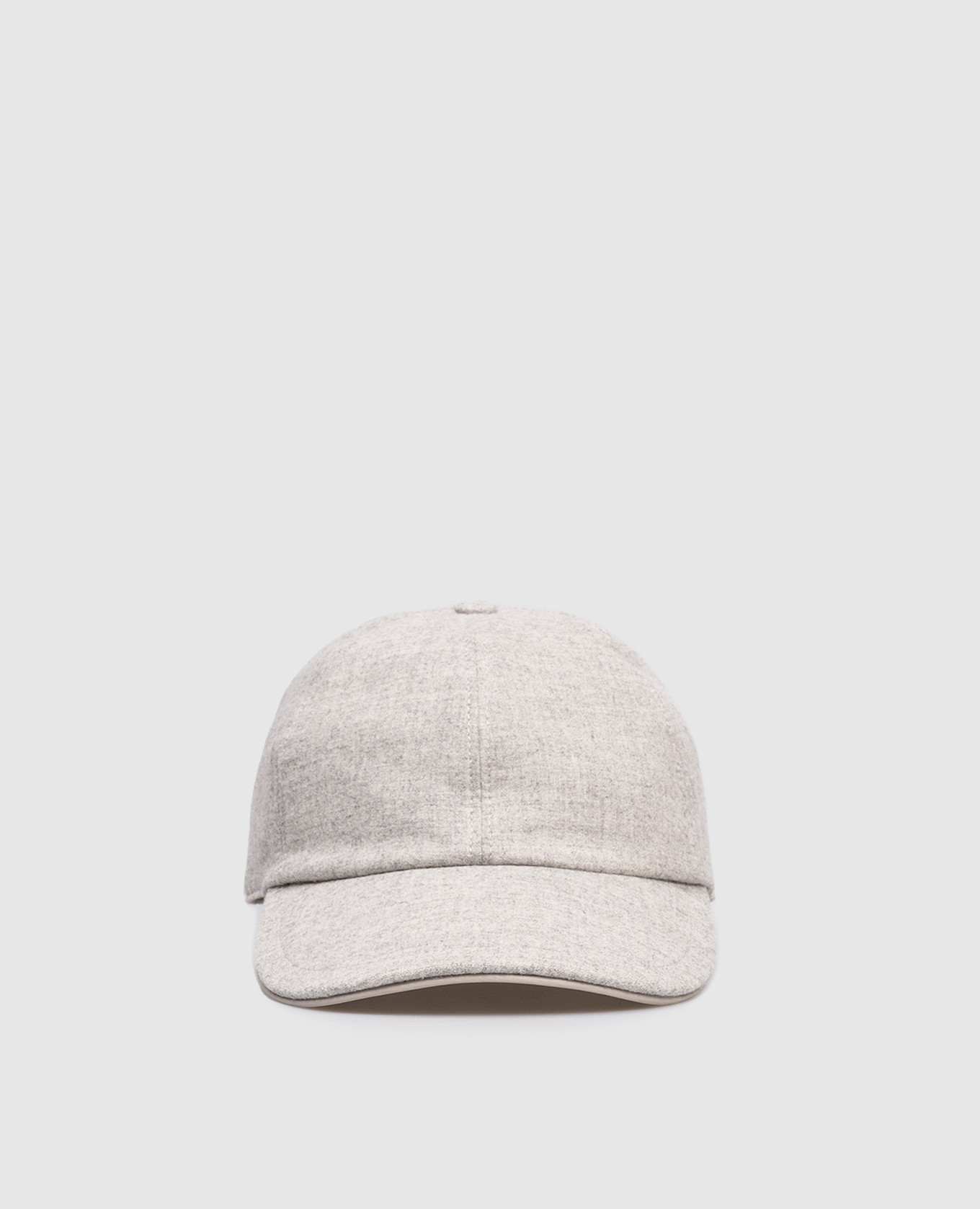 

Grey wool cap with logo Peserico