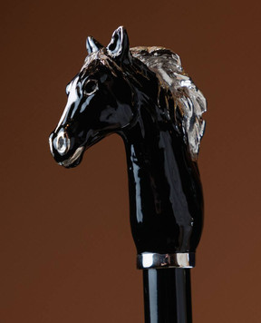 Pasotti Silver horn with a handle in the shape of a horse's head PFPEXXK45