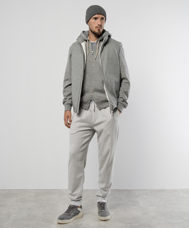 Brunello Cucinelli - Gray sports jacket with cashmere