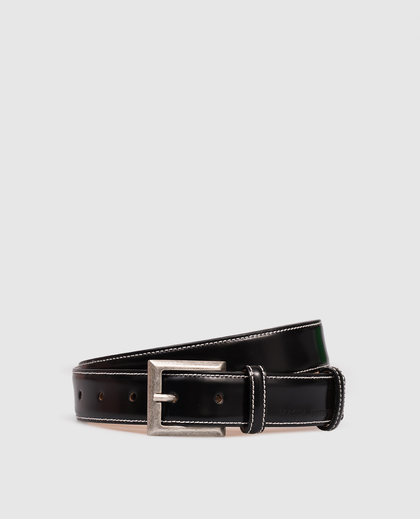 

Black leather belt with contrast stitching Magda Butrym