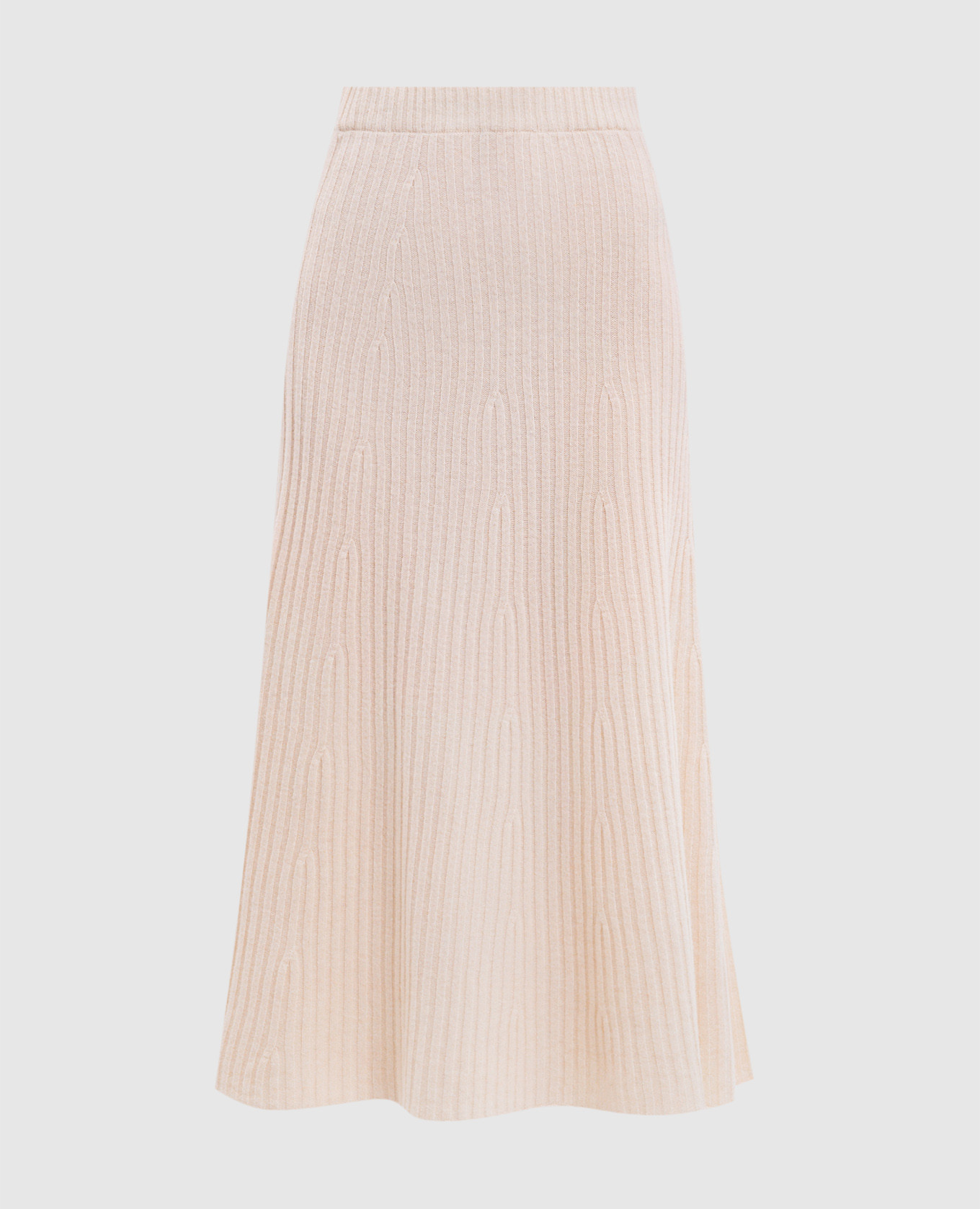 Beige wool and cashmere midi skirt Twinset