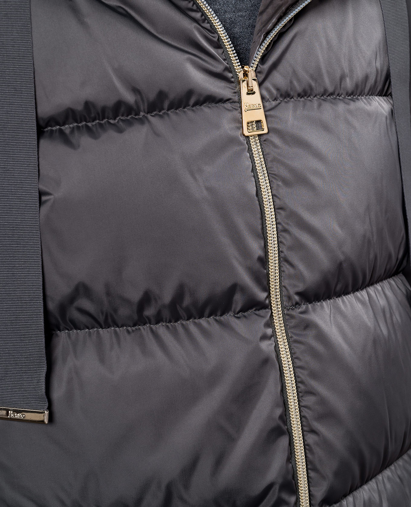 

Gray down jacket with logo Herno, Серый