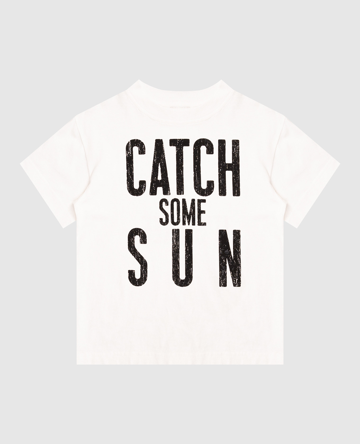 Children&#39;s white T-shirt with print Palm Angels