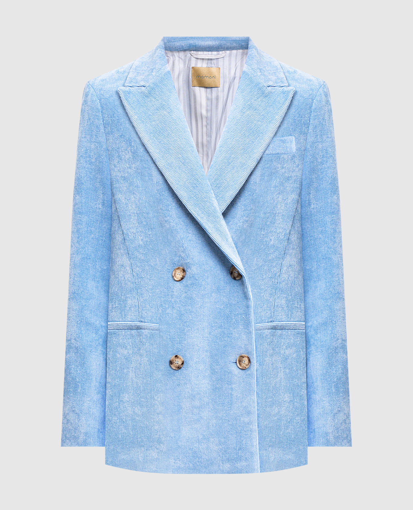 Rosemary blue corduroy double-breasted jacket Momoni