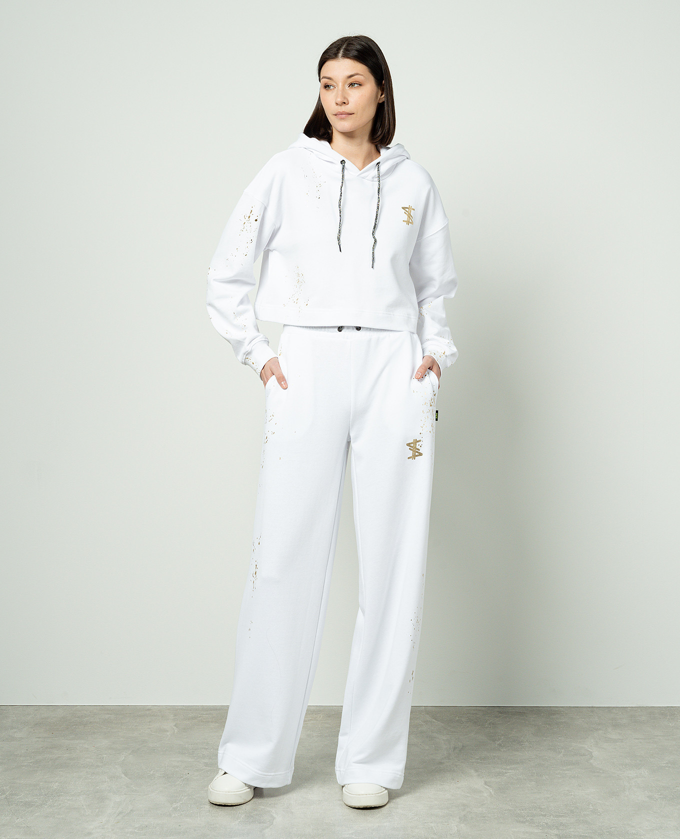 

White hoodie with logo Twinset