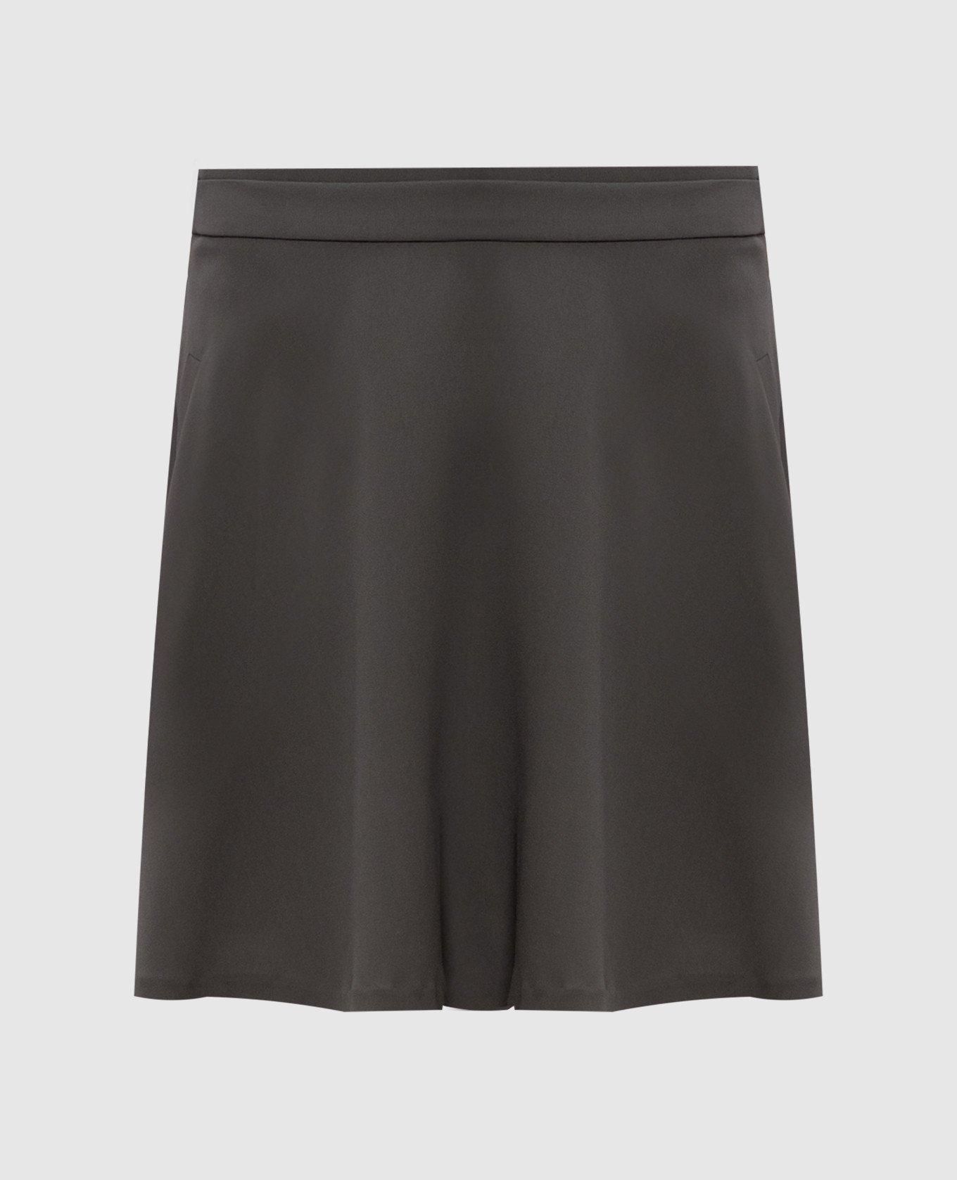 

Khaki silk mini skirt Brunello Cucinelli