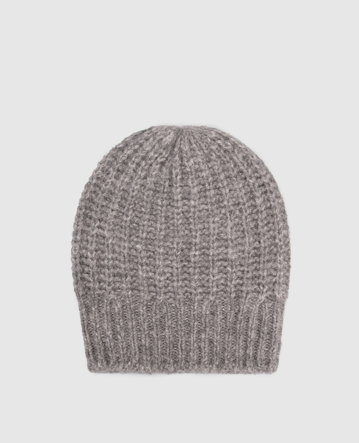 Gray alpaca wool hat Peserico